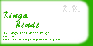 kinga windt business card